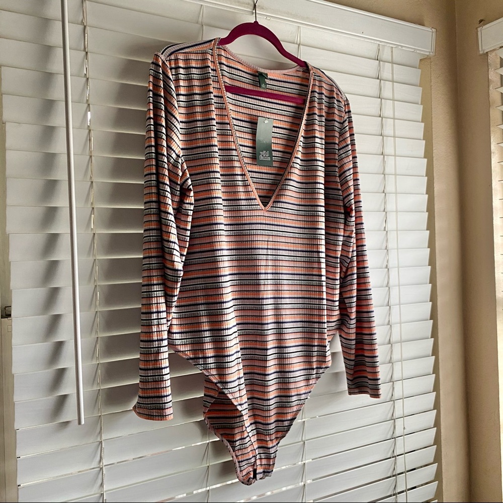 Striped bodysuit